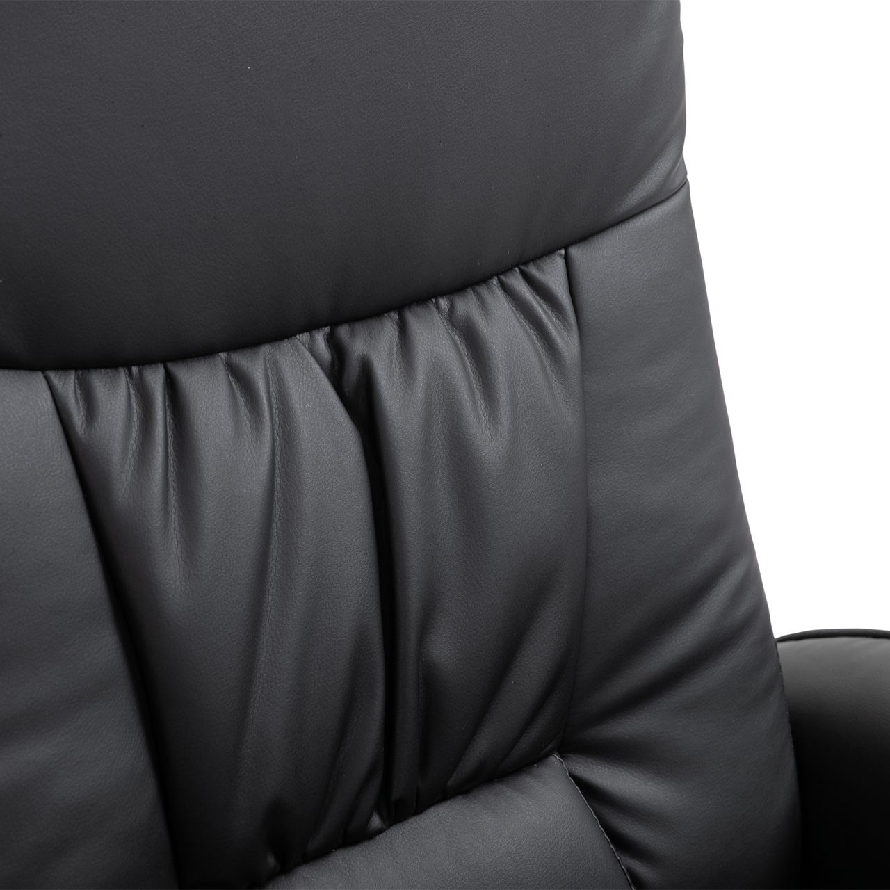 HOMCOM Massagesessel mit Fußhocker Massagesessel Relaxsessel TV-Sessel145°-Neigung Liegesessel Ergonomischer Stuhl mit 10 Vibrationpunkte Kunstleder Schwarz 76 x 81 x 105 cm
