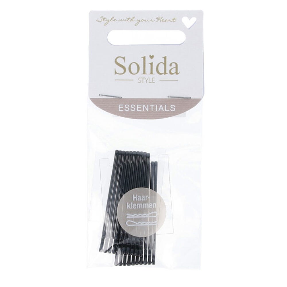 Solida Haarklemme 4cm schwarz 20 Stück