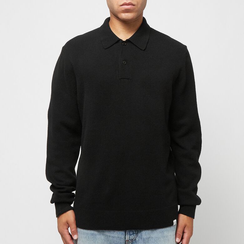 Norse Projects Marco Merino Lambswool Polo black