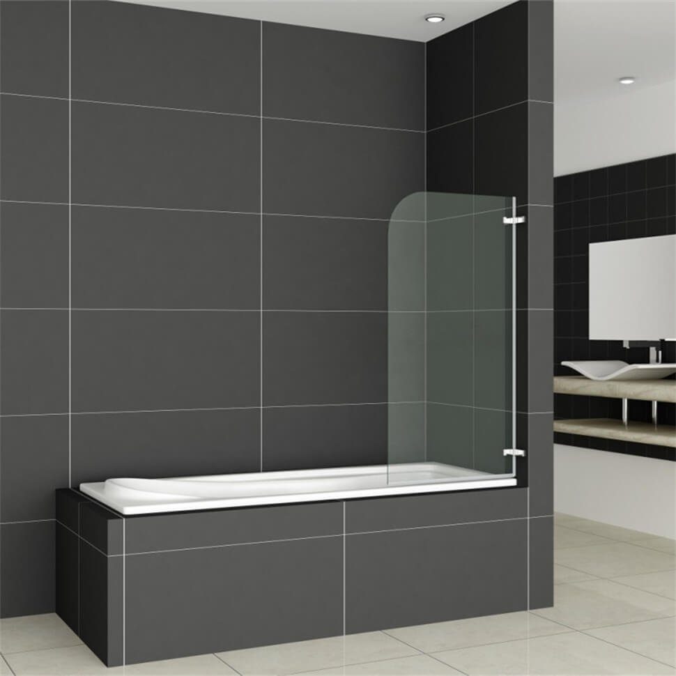 duschspa Badewannenaufsatz 5mm Badewannenaufsatz Duschwand Glaswand Duschabtrennung Dusche, Einscheibensicherheitsglas, Sicherheitsglas, (Set), Breite 80cm, Höhe 140cm, Glas