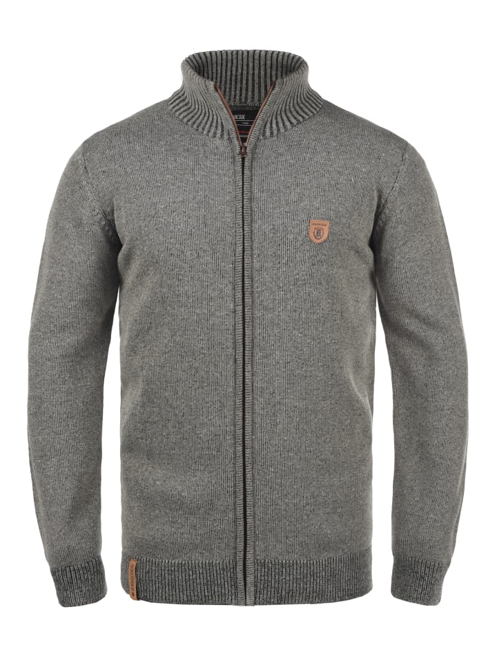 INDICODE Strickjacke IDAndy 35-099MM Cardigan mit Stehkragen in Grau günstig kaufen