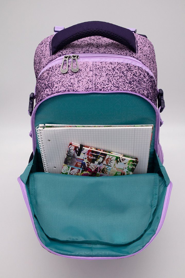 neoxx Schulrucksack Active, Glitterally perfect, aus recycelten PET-Flaschen