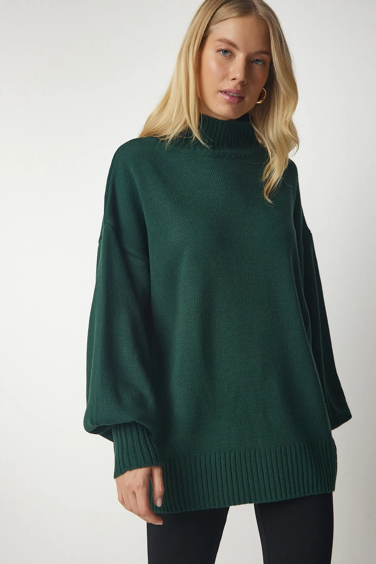 Happiness İstanbul  Pullover - Grün - Oversized