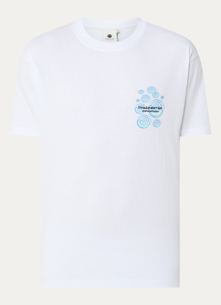 New Amsterdam Surf Association Ripple T-skjorte med logo og trykk på ryggen