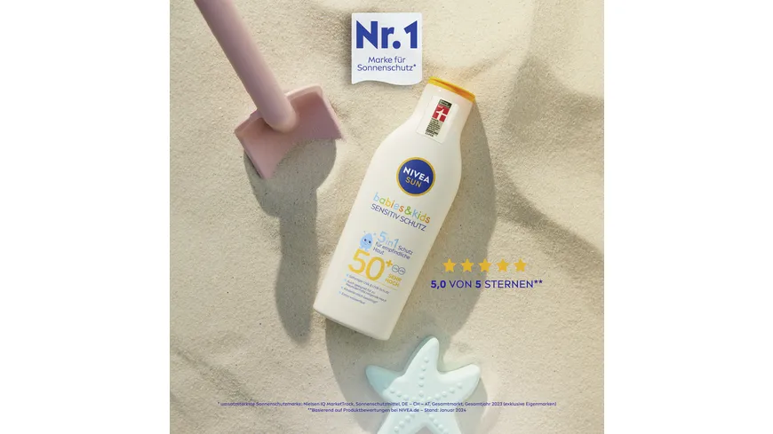 NIVEA SUN Kids sensitiv Schutz & Pflege 50+ Sonnenmilch 200 ml