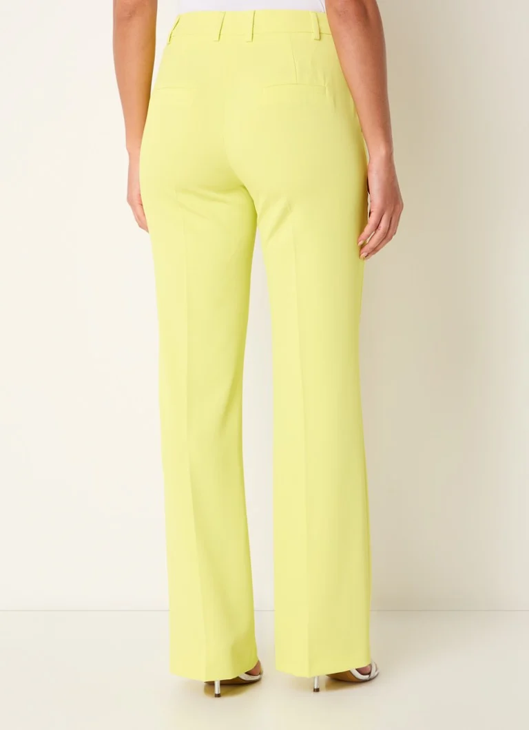 Pantaloni Taifun a vita media e gamba larga con piega stirata