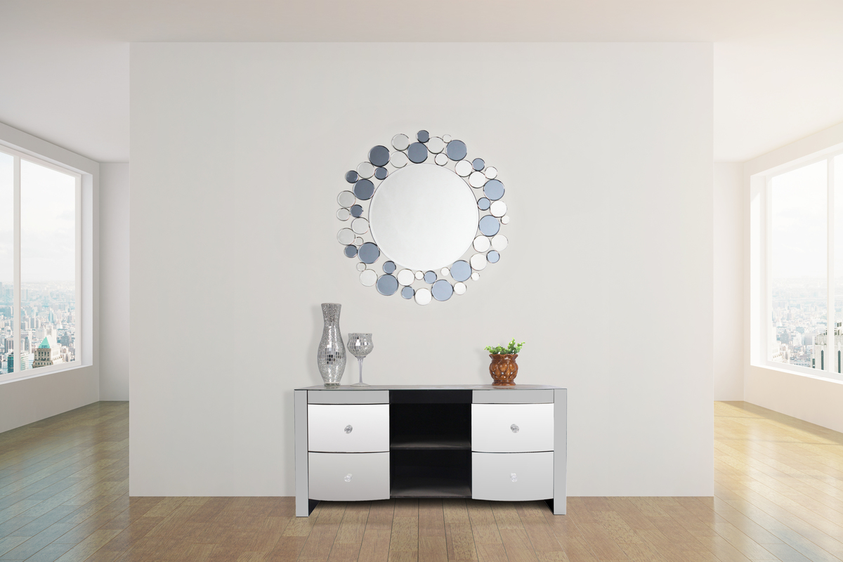 Kayoom Wandspiegel Bubble 1925 Silber / Grau