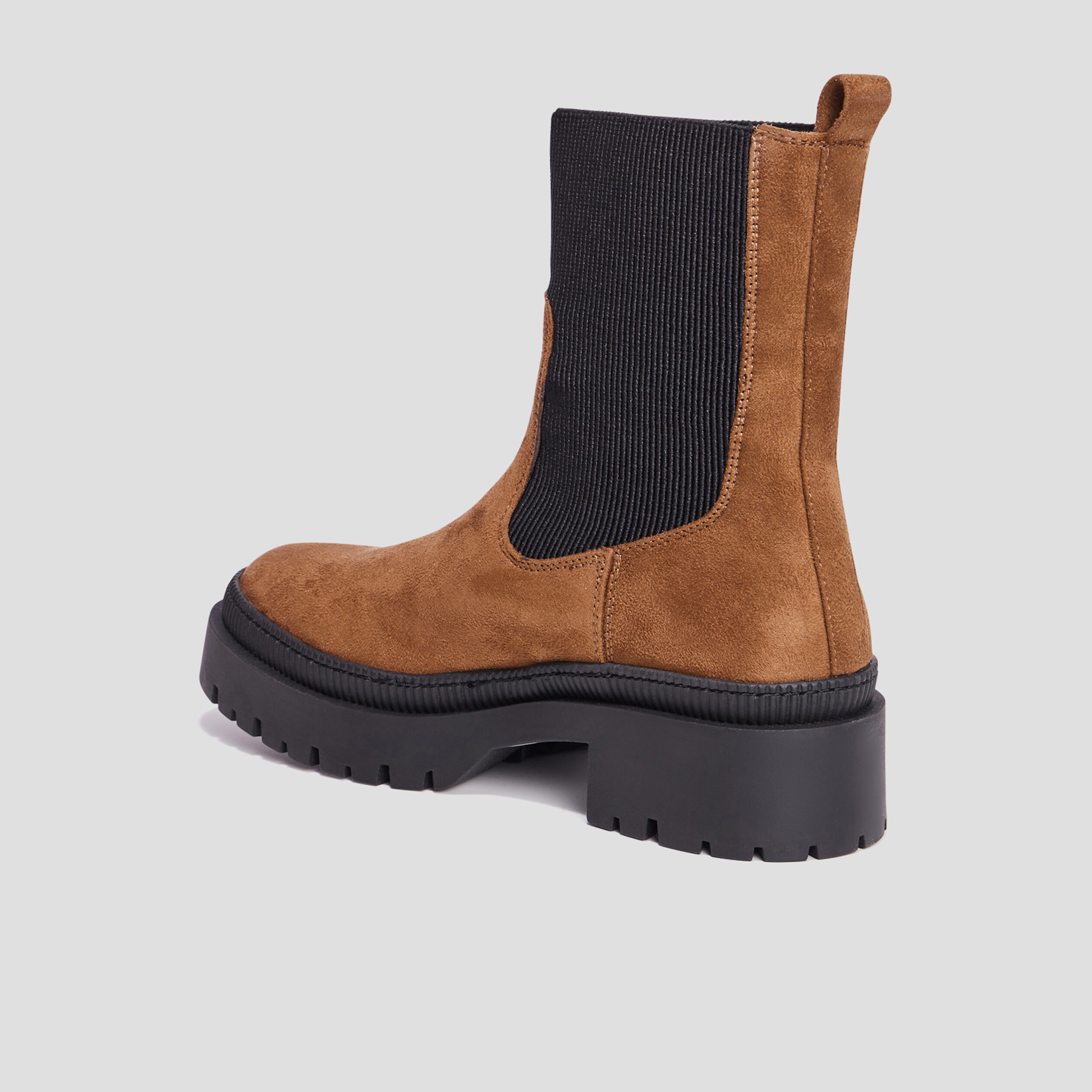 Bottines ranger avec élastiques marron femme | La Halle