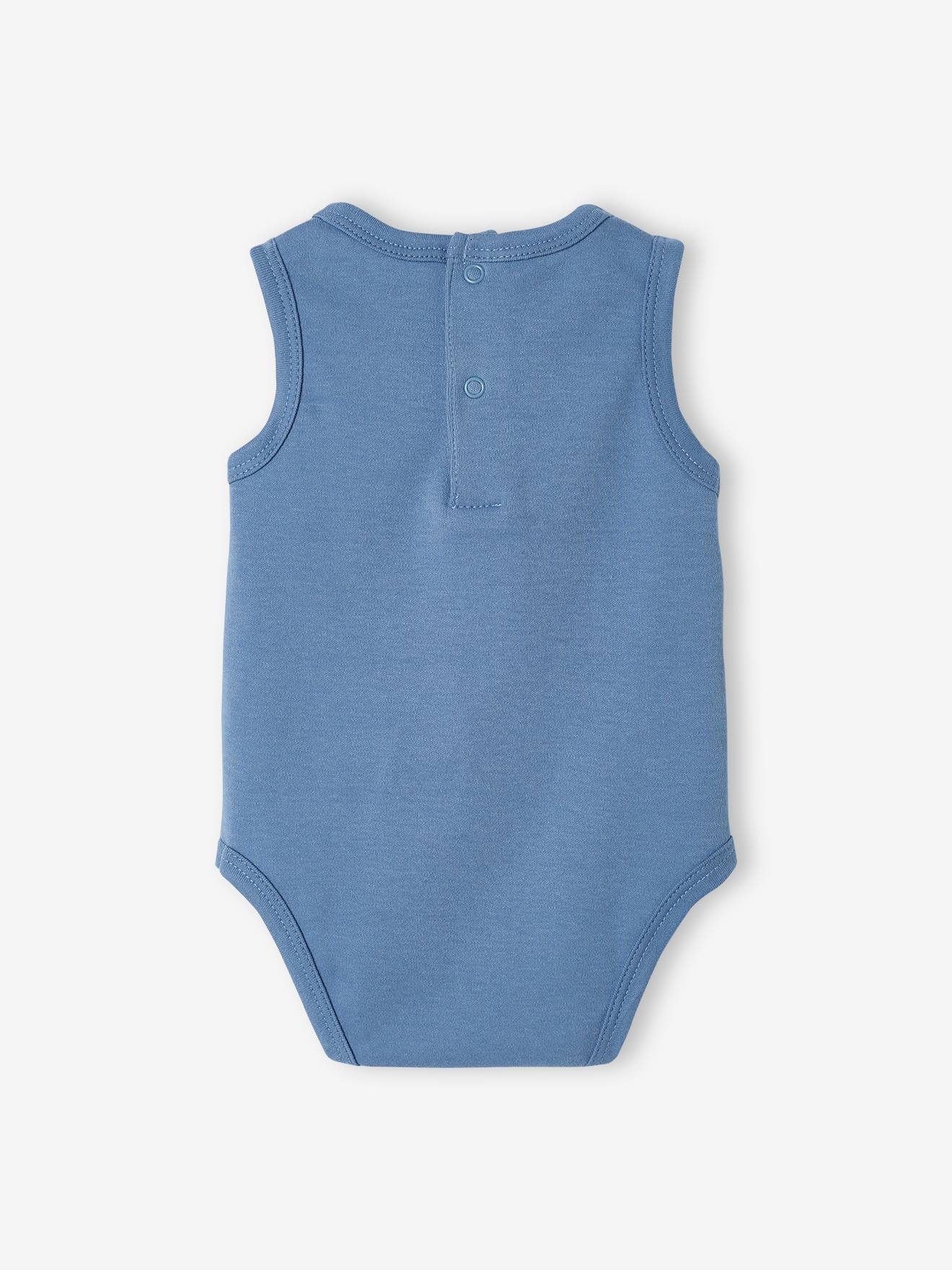 Vertbaudet 3er-Pack ärmellose Baby Bodys - senfgelb