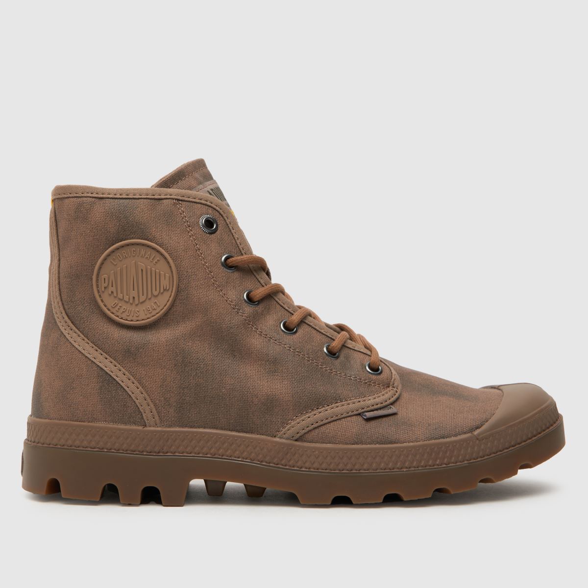 Palladium – Pampa – Beige, högvaxade sneakers