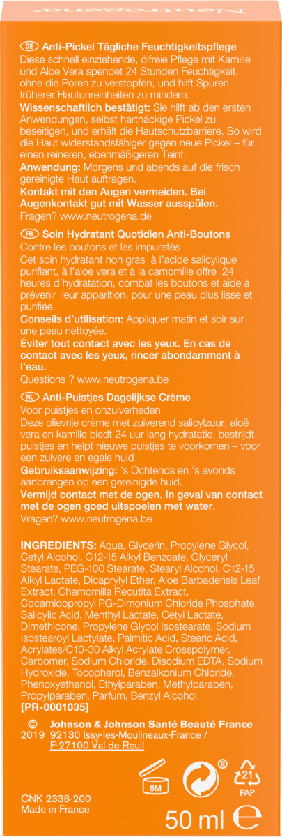 Anti Pickel Feuchtigkeitscreme, 50 ml