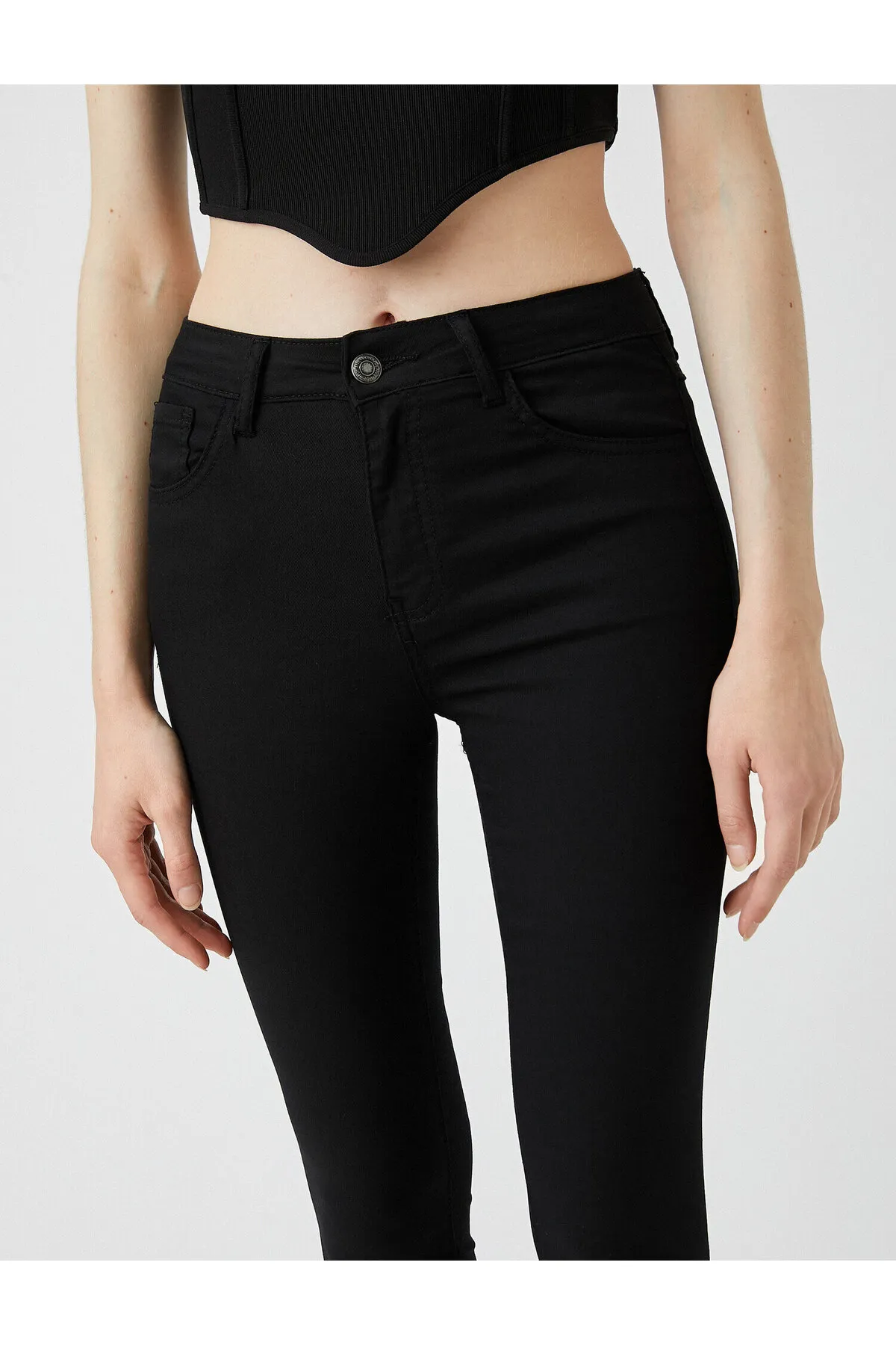 Koton  Slim-Fit-Jeans mit hoher Taille – Skinny-Fit-Jeans