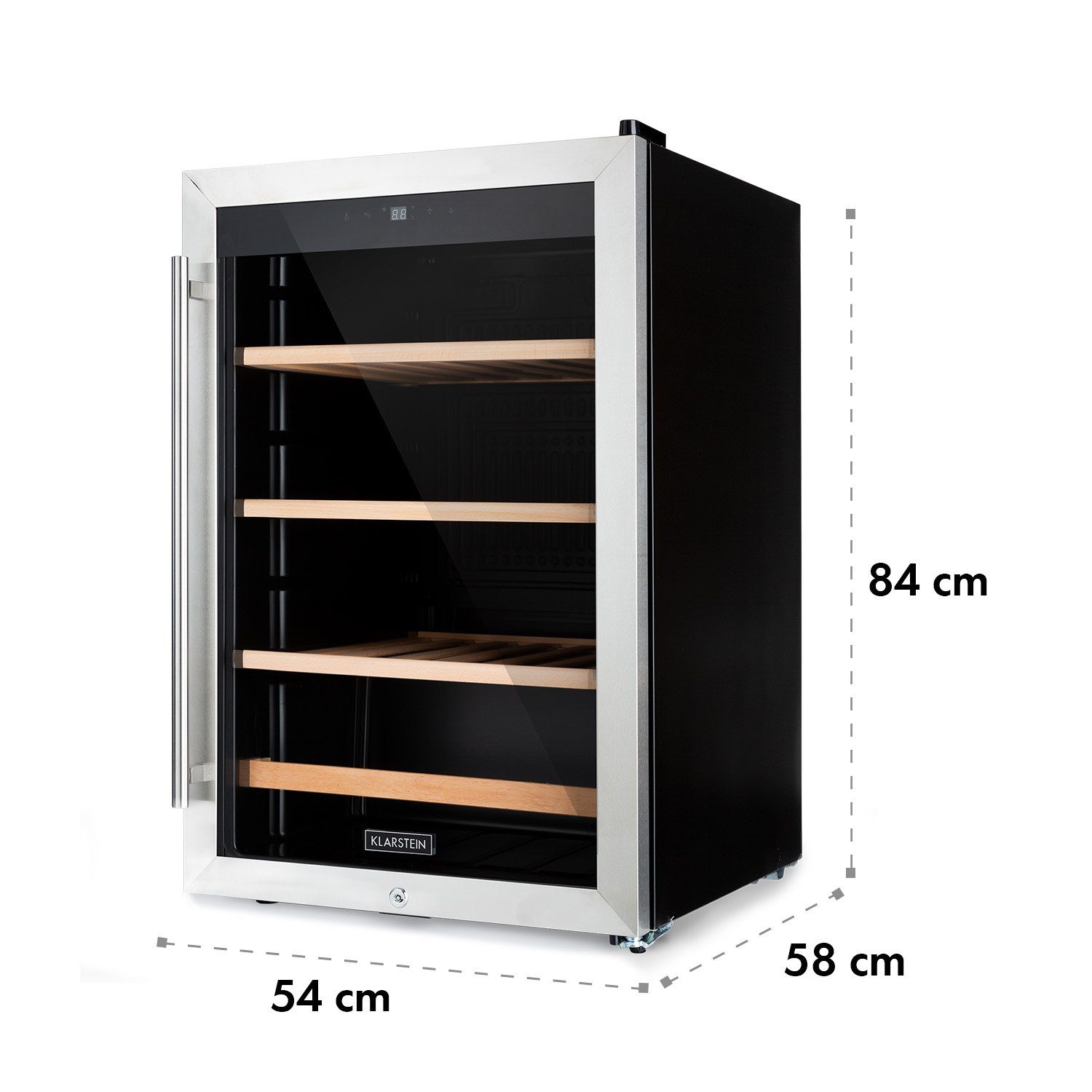 Klarstein Weinkühlschrank Vinamour, für 48 Standardflaschen á 0,75l,Wein Flaschenkühlschrank Weintemperierschrank Weinschrank Kühlschrank