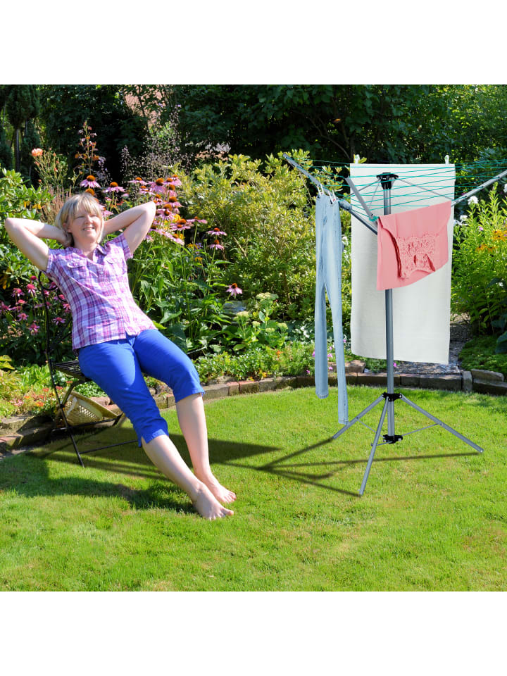 relaxdays Wäschespinne in Silber - (H)140 cm günstig kaufen onesize