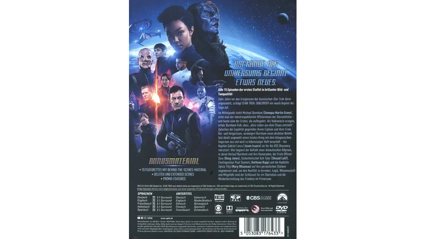 Star Trek: Discovery - Staffel 1  [5 DVDs]
