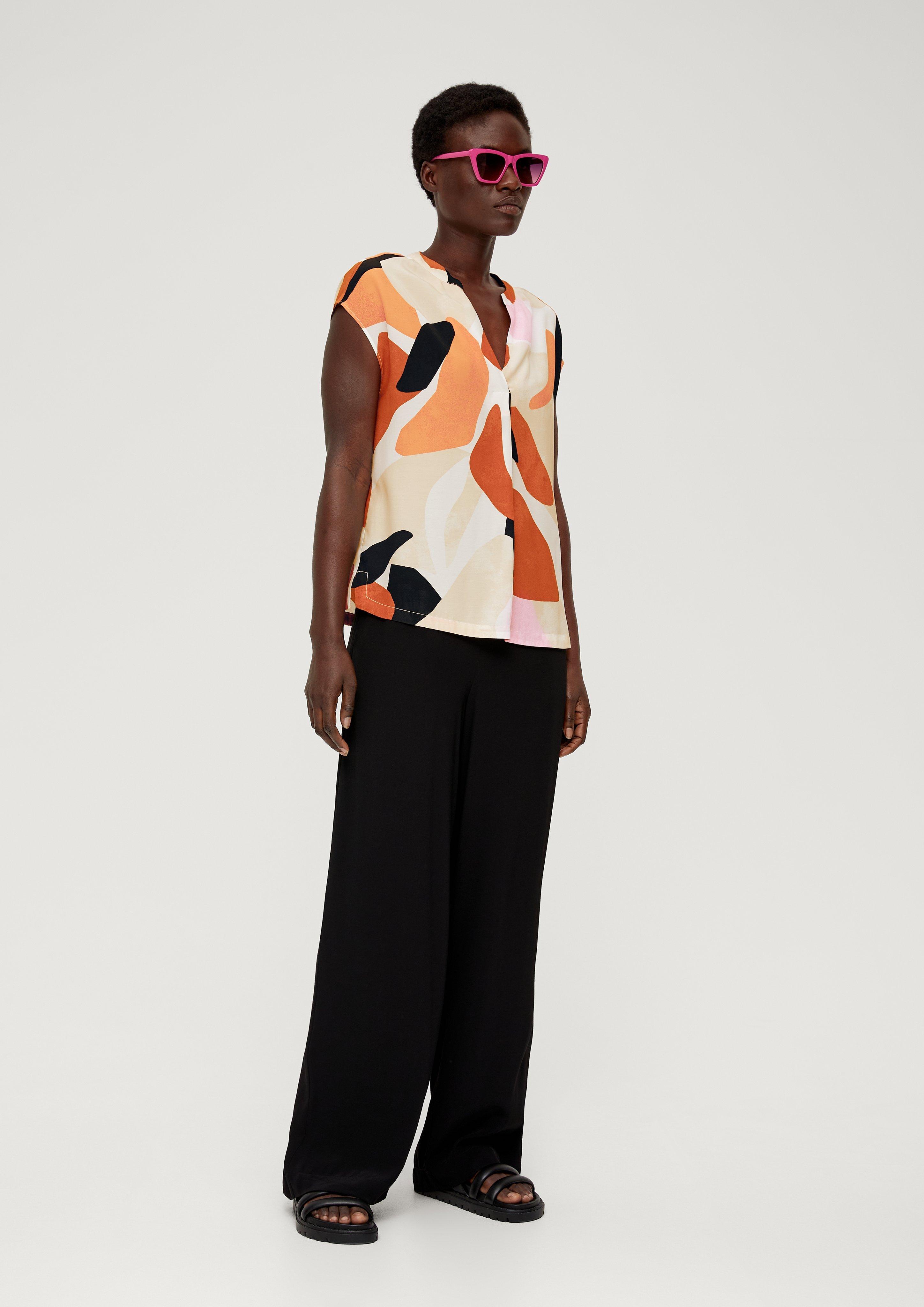 Crêpe-Bluse aus Viskose  2132031-02A1