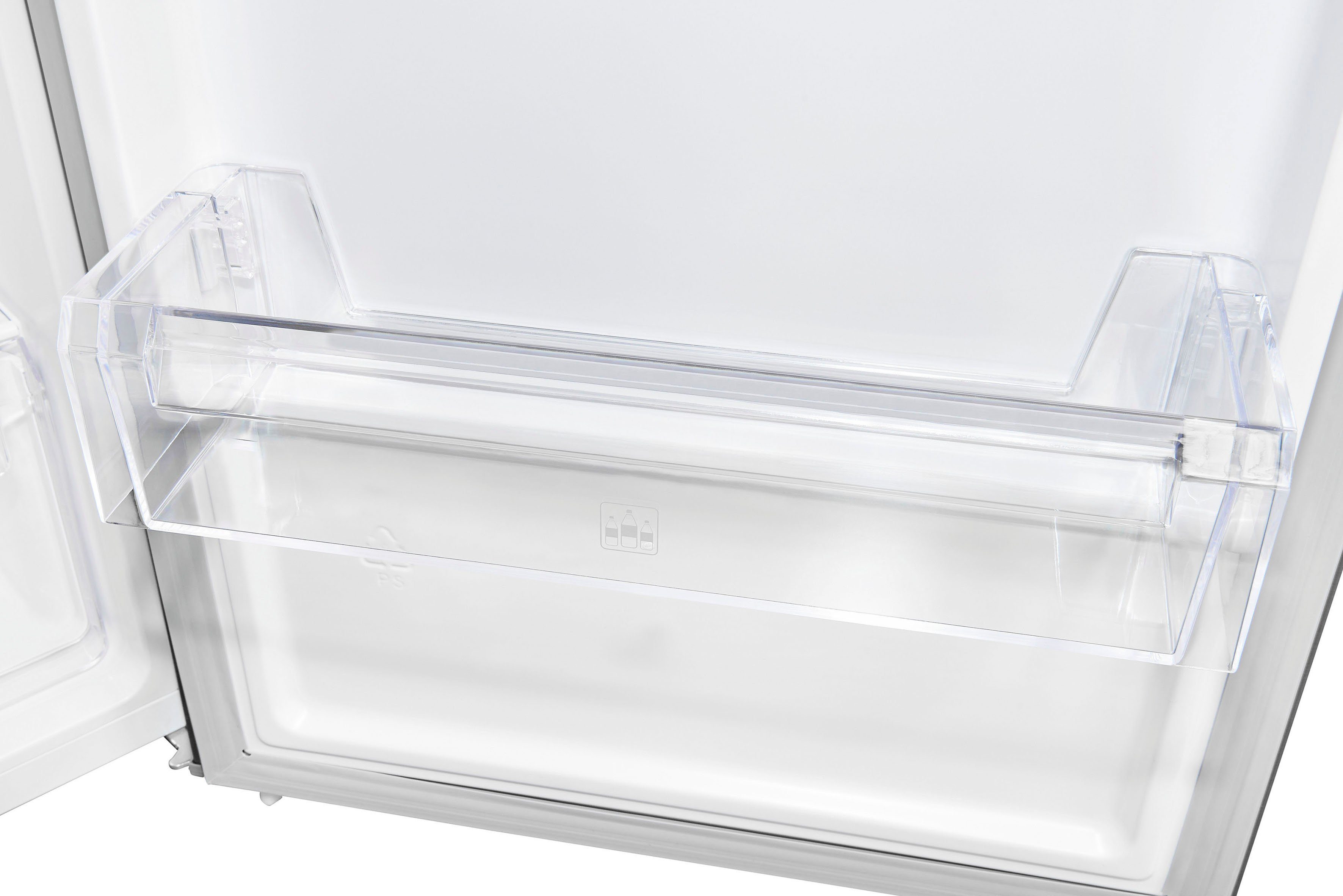 exquisit Kühlschrank KS185-4-HE-040E inoxlook, 122 cm hoch, 55 cm breit