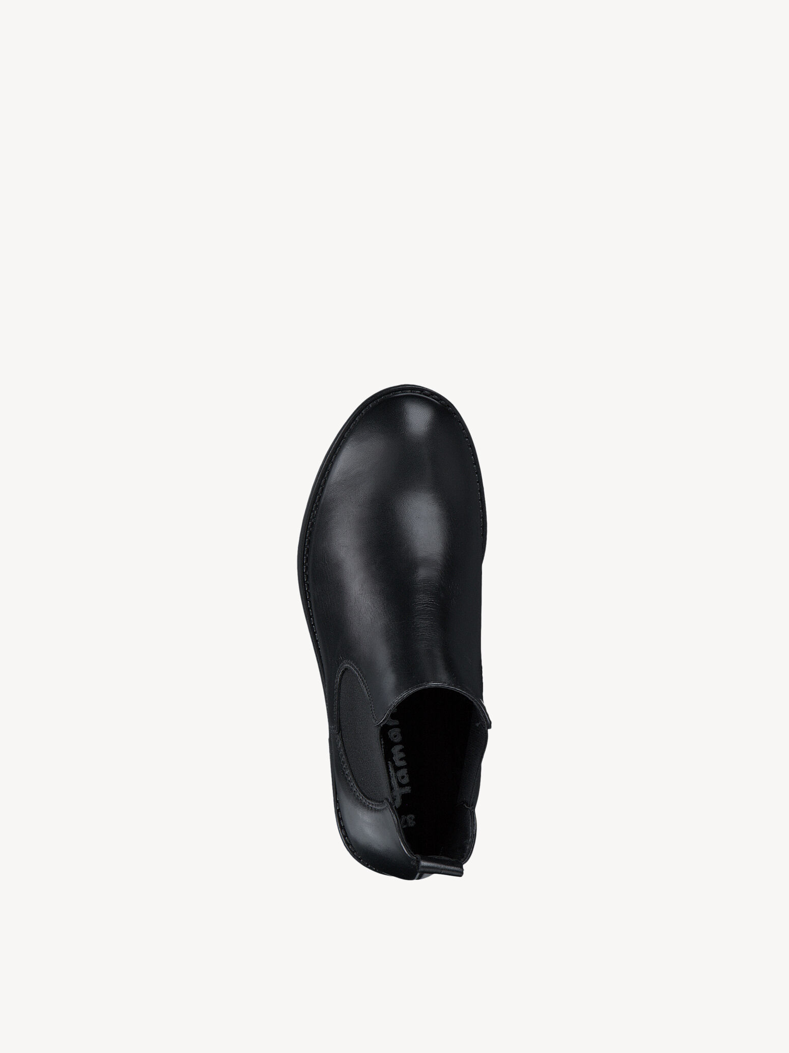 Bottine Chelsea en cuir - noir
