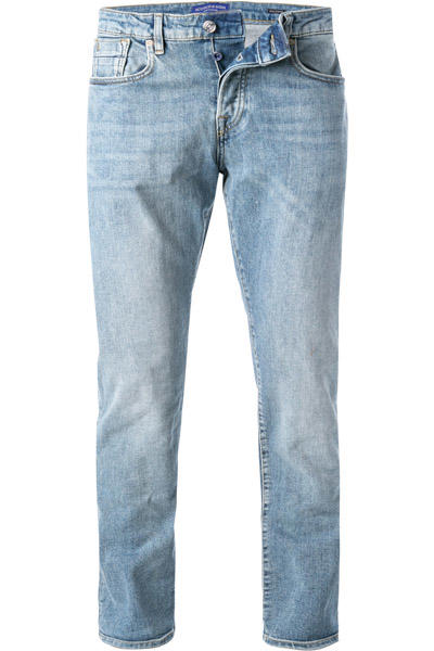Scotch & Soda, Jeans, Regular Slim Fit, Baumwoll-Stretch, blau