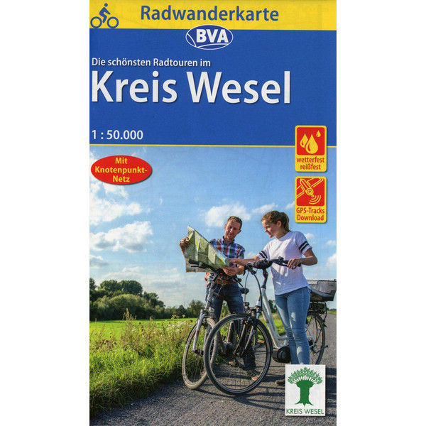 RADWANDERKARTE BVA DIE SCHÖNSTEN RADTROUREN IM KREIS WESEL - Fahrradkarte