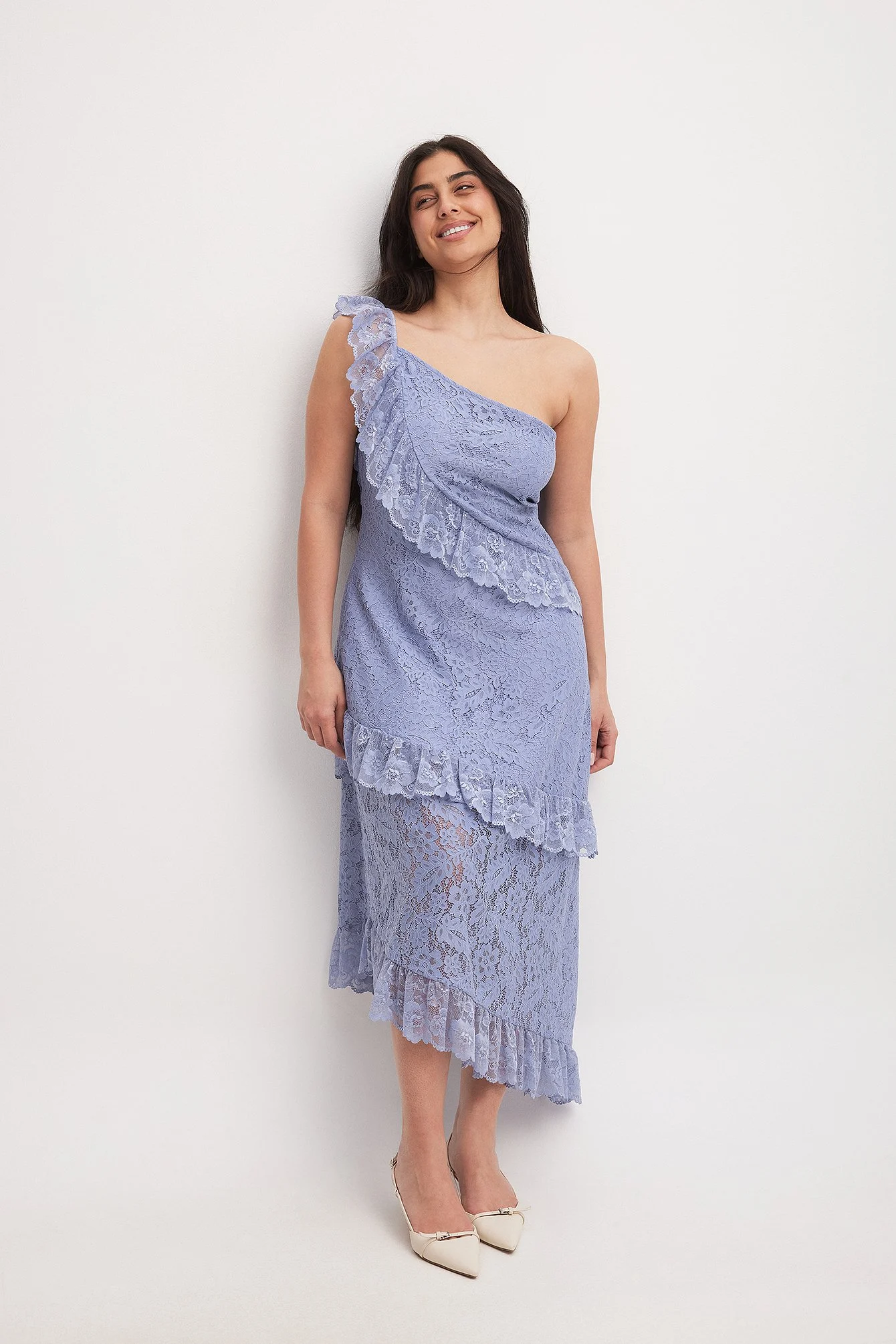 Midikleid mit Spitze