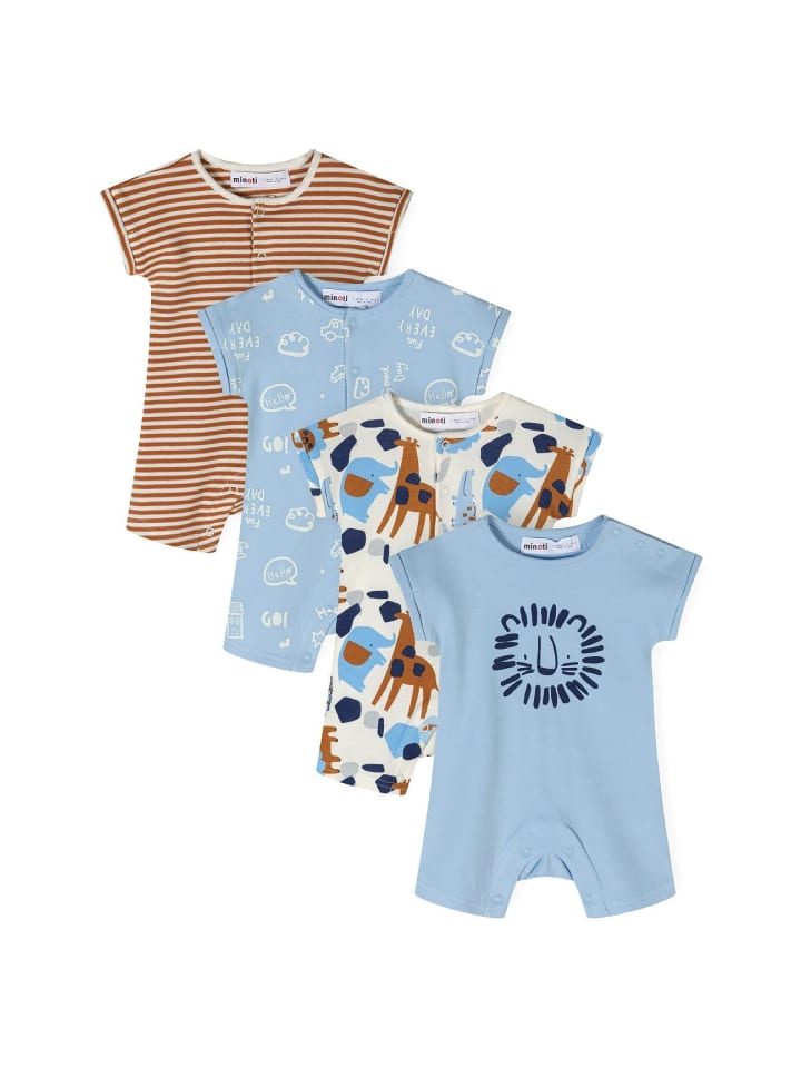 Minoti 4er. Set: Strampler 24babypack4 in hellblau günstig kaufen