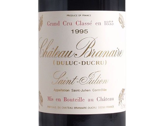 Château Branaire Ducru Rouge 1995, Quatrième Grand Cru Classé En 1855 Bordeaux Saint-Julien