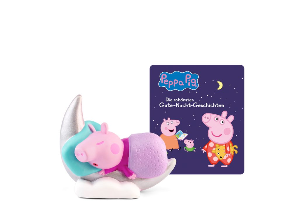 tonies Hörspielfigur Tonies-Peppa Pig -Gute Nacht Geschichten, (1-St), Magnethaftend, handbemalt, integrierter NFC-Chip