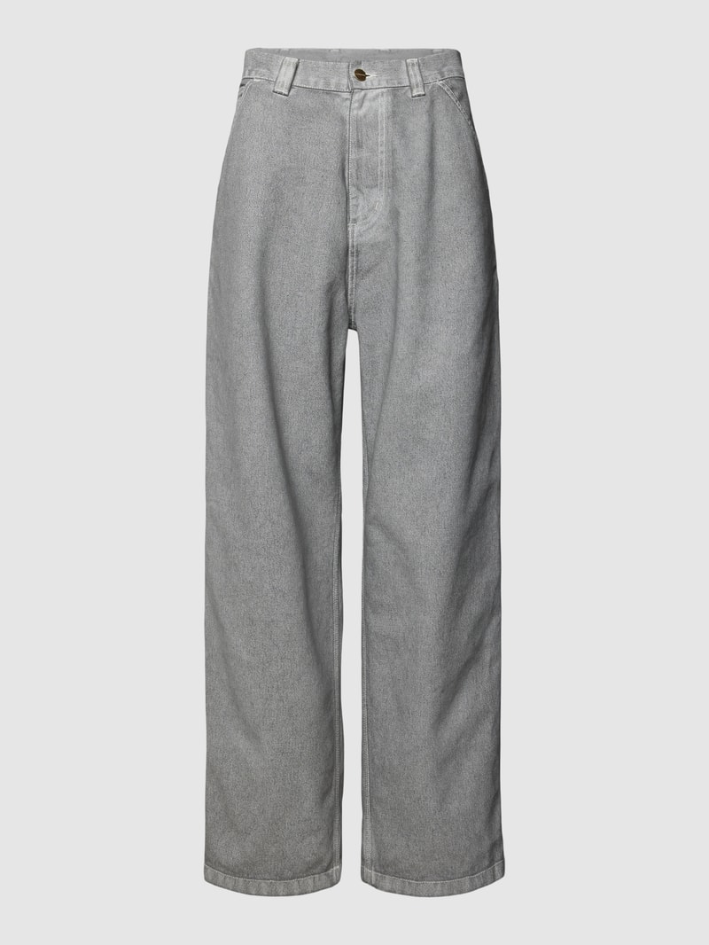 Bootcut Jeans in Melange-Optik in anthrazit meliert