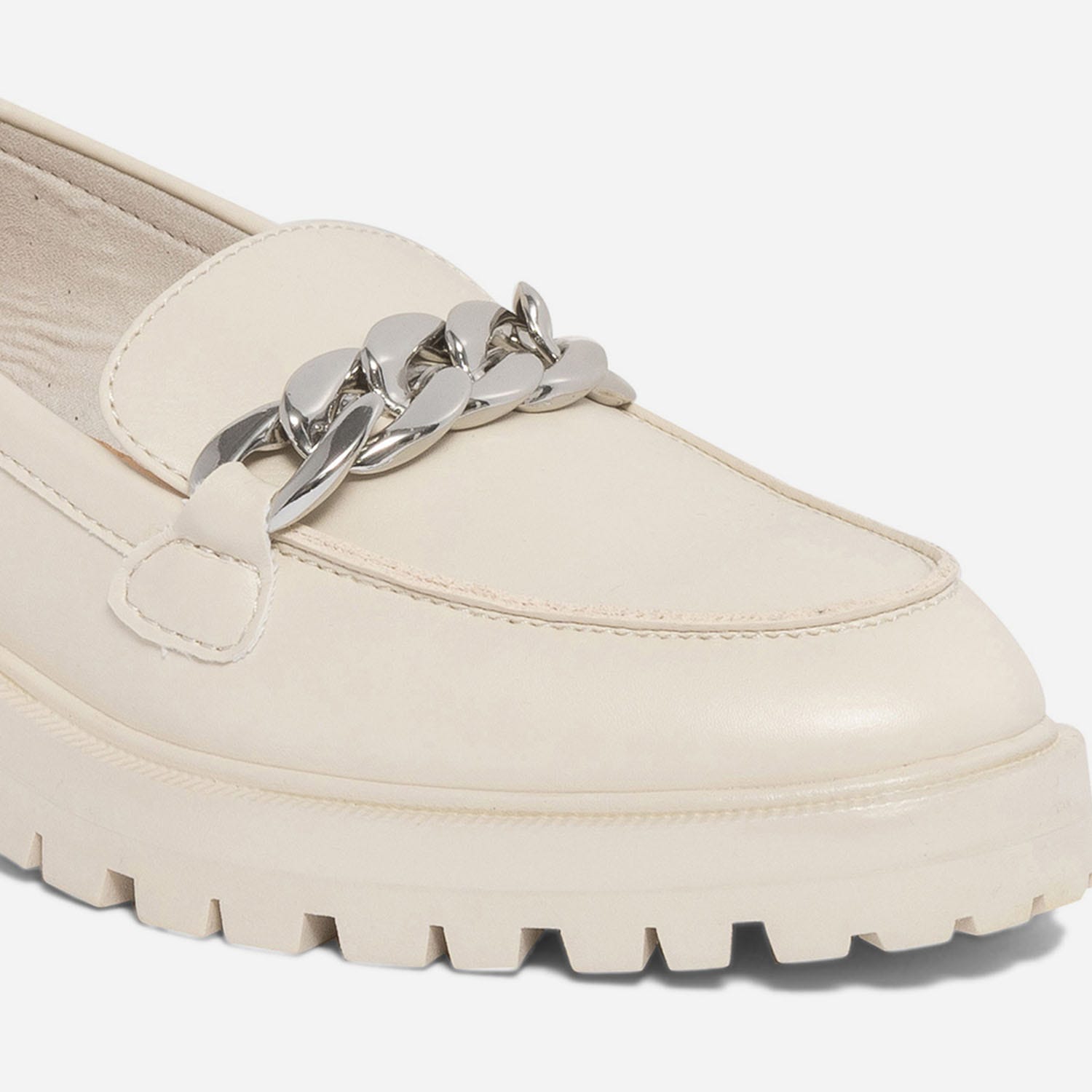 Mocassin TEXTO beige à semelle crantée