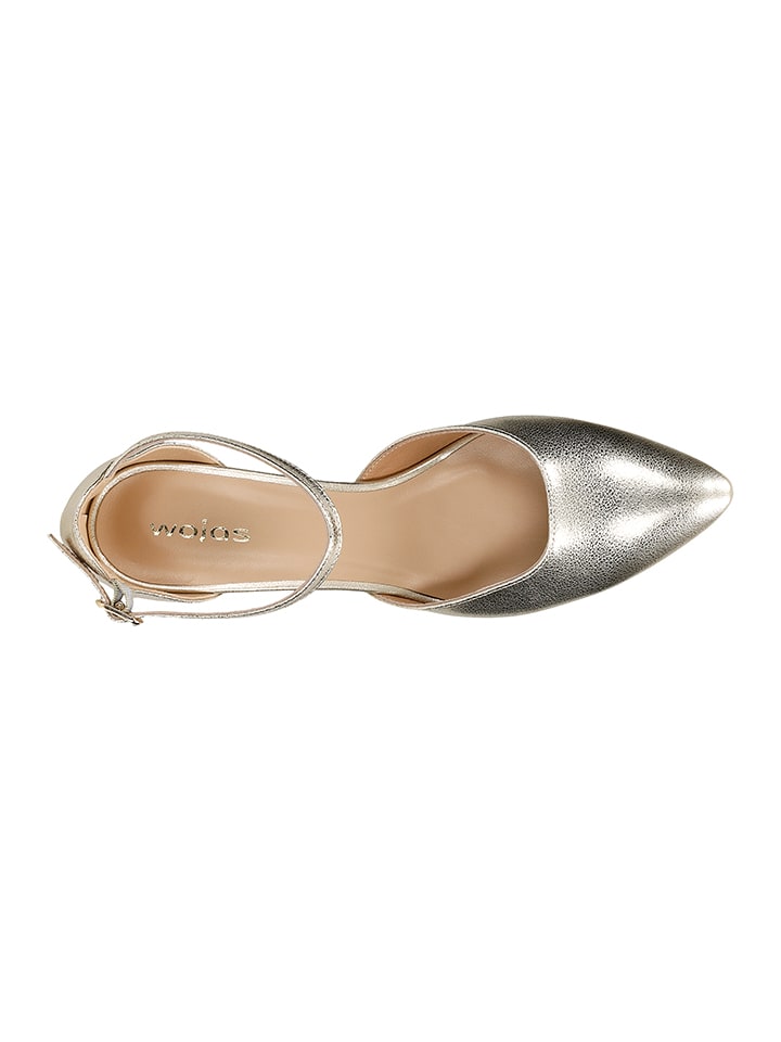 Wojas Leder-Pumps in Gold günstig kaufen