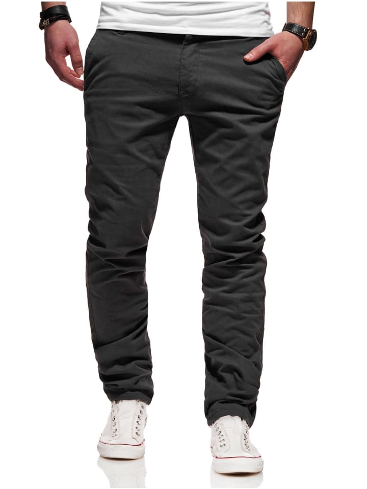 behype Chinohose Heritage in dunkelgrau günstig kaufen