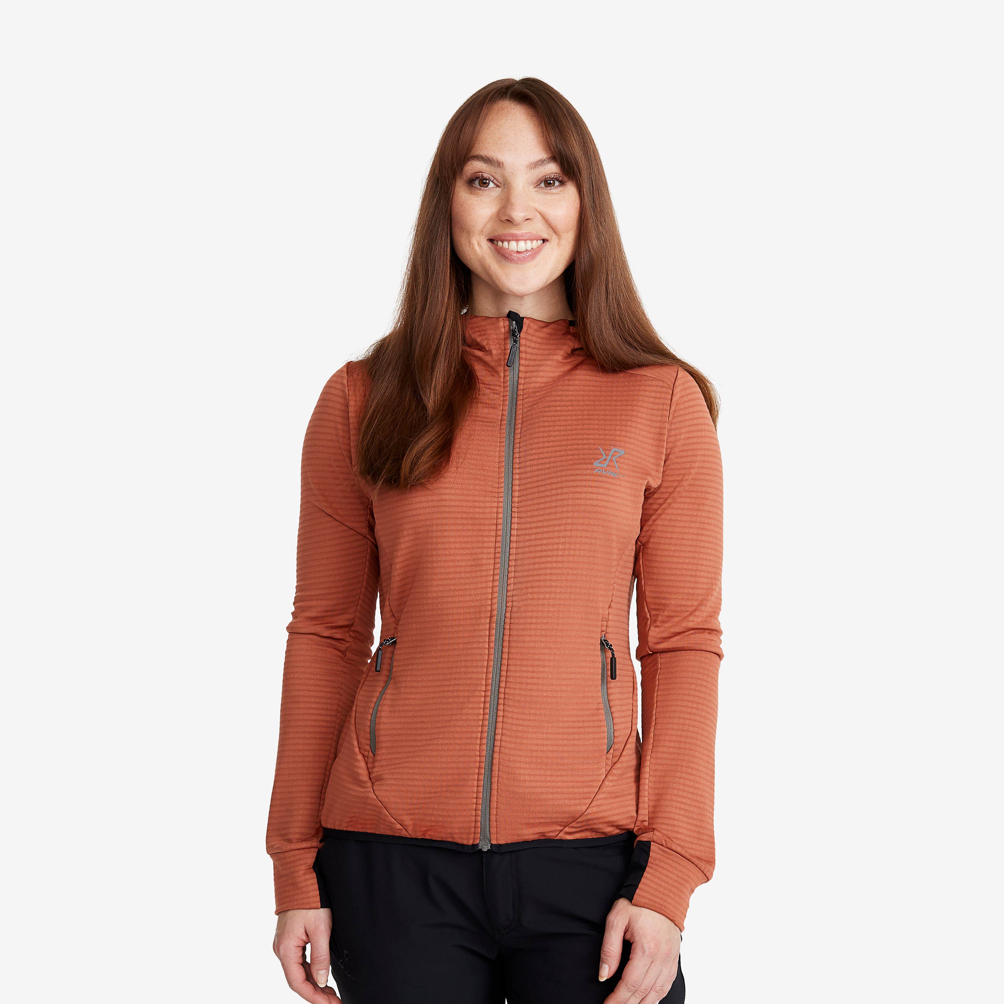 Waffle Hoodie Femme Copper Brown