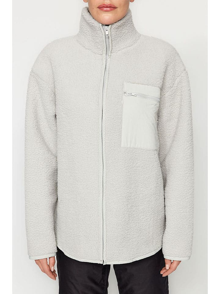 trendyol Fleecejacke in Hellgrau günstig kaufen