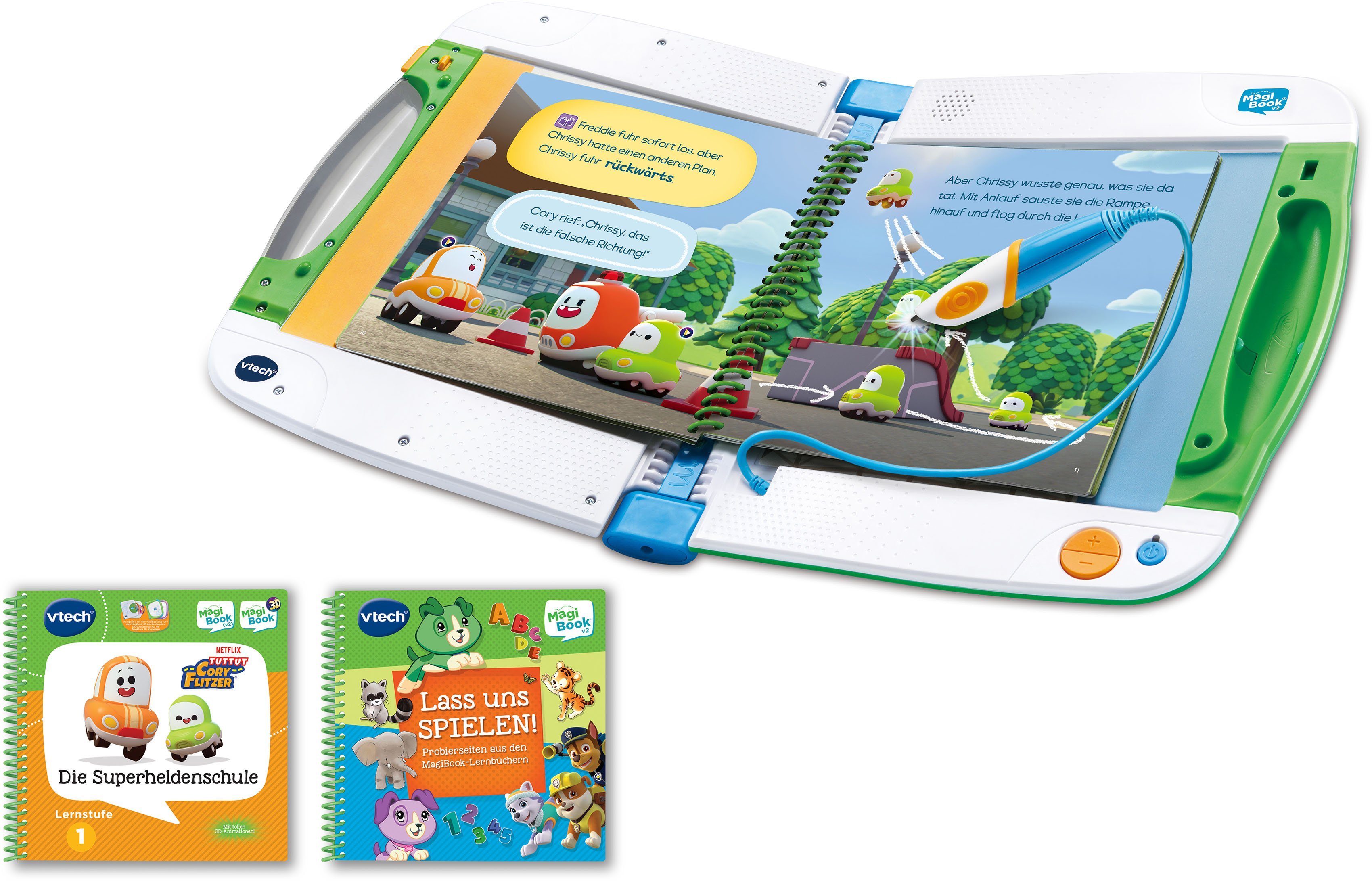 Vtech® Kindercomputer MagiBook v2, Interaktives Lernbuchsystem, mit 2 Lernbüchern