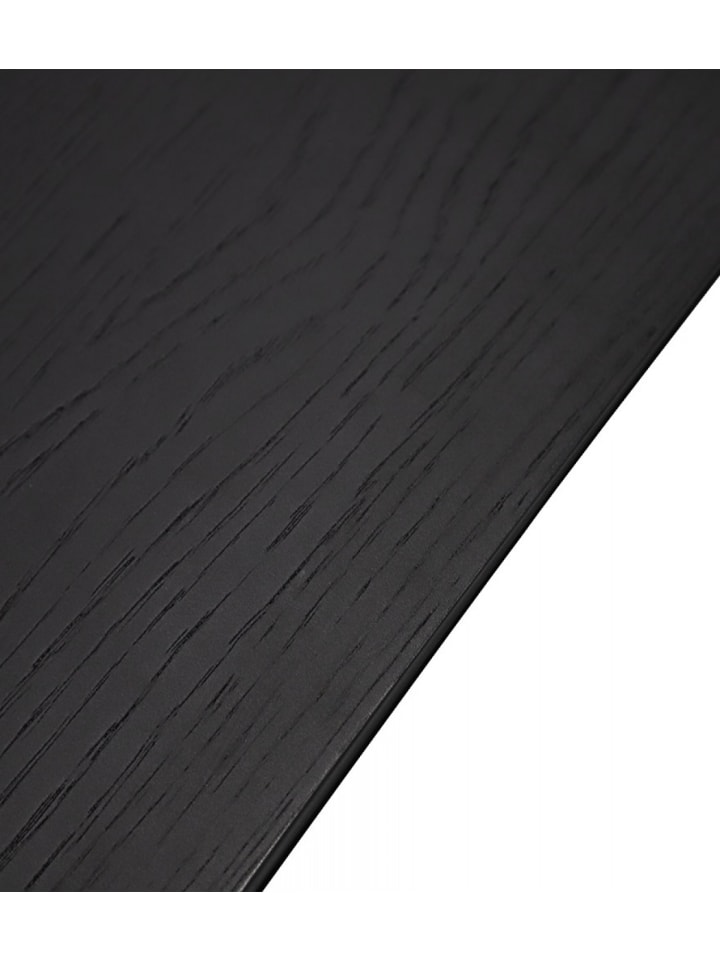 KADIMA DESIGN Schreibtisch FIONA Schwarz Eiche | Bürotisch mit Metallgestell in Schwarz günstig kaufen onesize