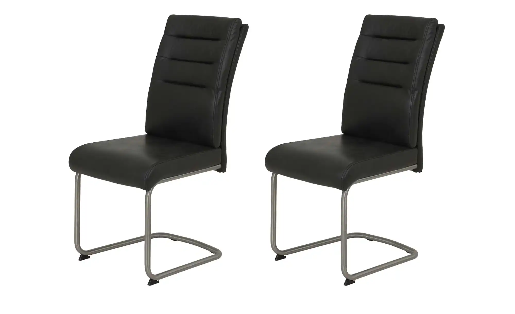 Polsterschwingstuhl 2er-Set in Leder-Optik
