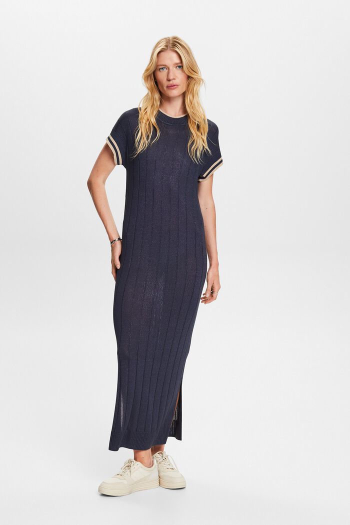 Rippstrickkleid mit Glitter-Effekt