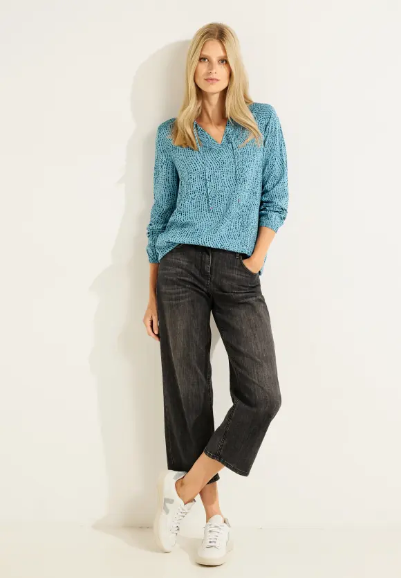 CECIL Printbluse mit Smockdetail