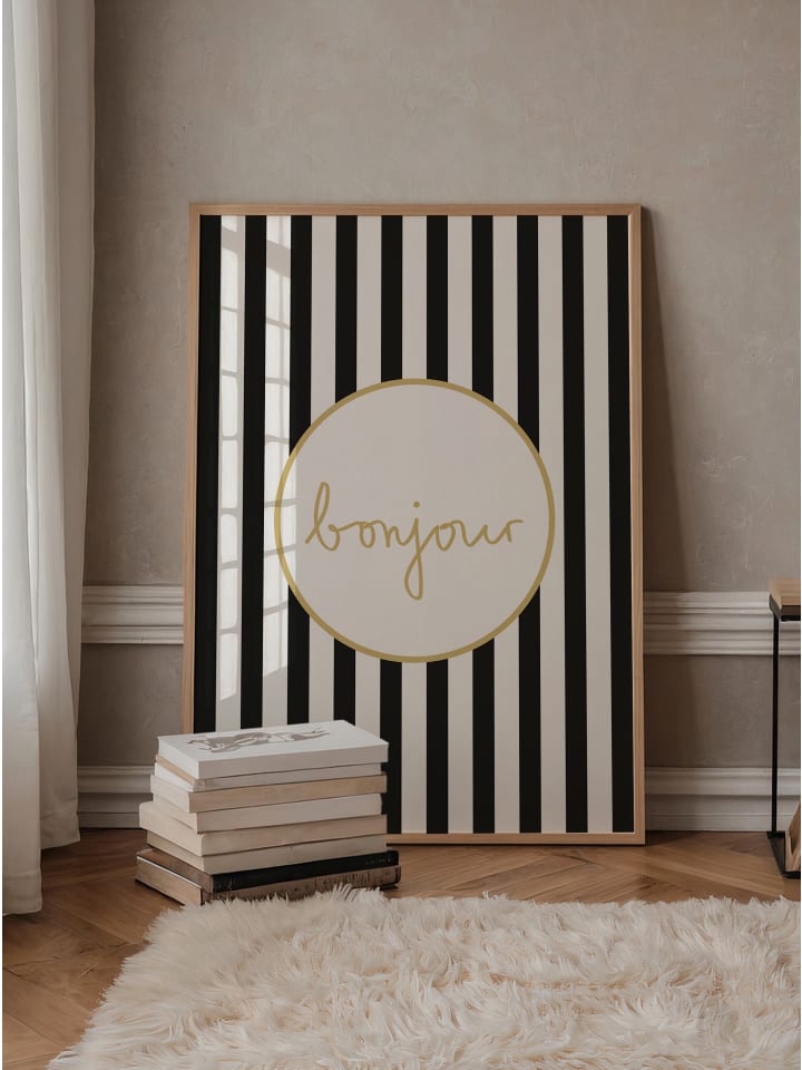 Tales by Jen Poster / Kunstdruck „Bonjour“ I Ohne Rahmen günstig kaufen