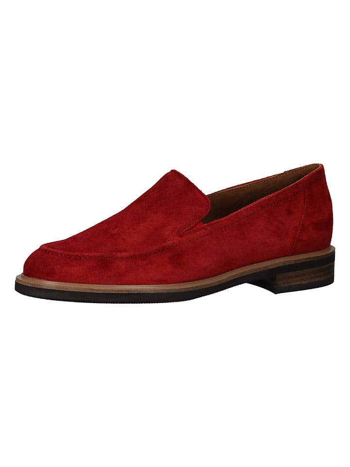 Paul Green Leder-Slipper in Rot günstig kaufen