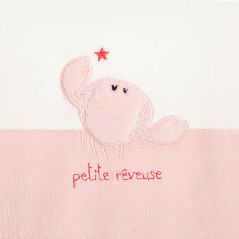 Pyjama bébé en velours rose Absorba