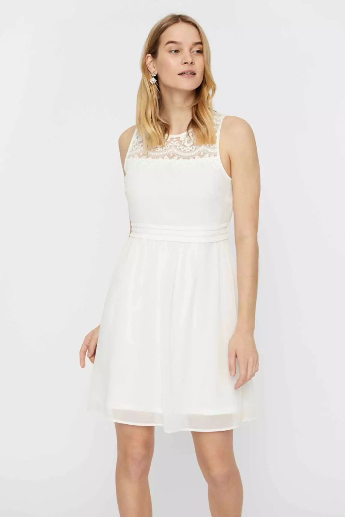 Vero Moda Robes Courtes Femme couleur blanc