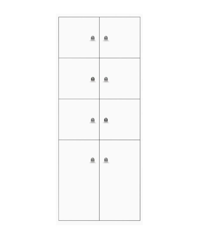 Bisley LateralFile Lodge Stahl Schließfach Schlüssel 800 x 470 x 1.985 mm Verkehrsweiß