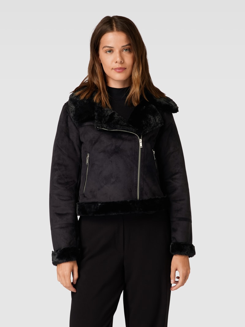 Bikerjacke in Leder-Optik Modell 'PEGGY' in schwarz