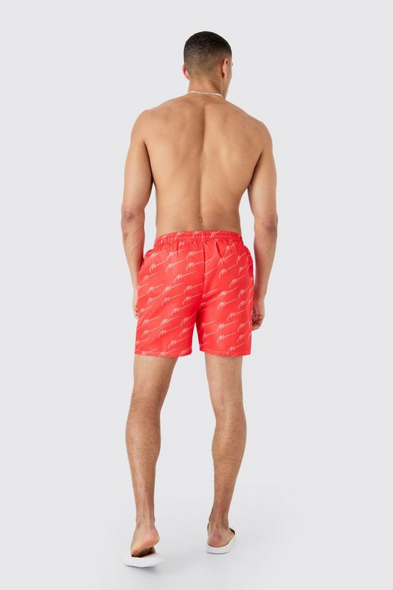 Mittellange Man Signature Badehose