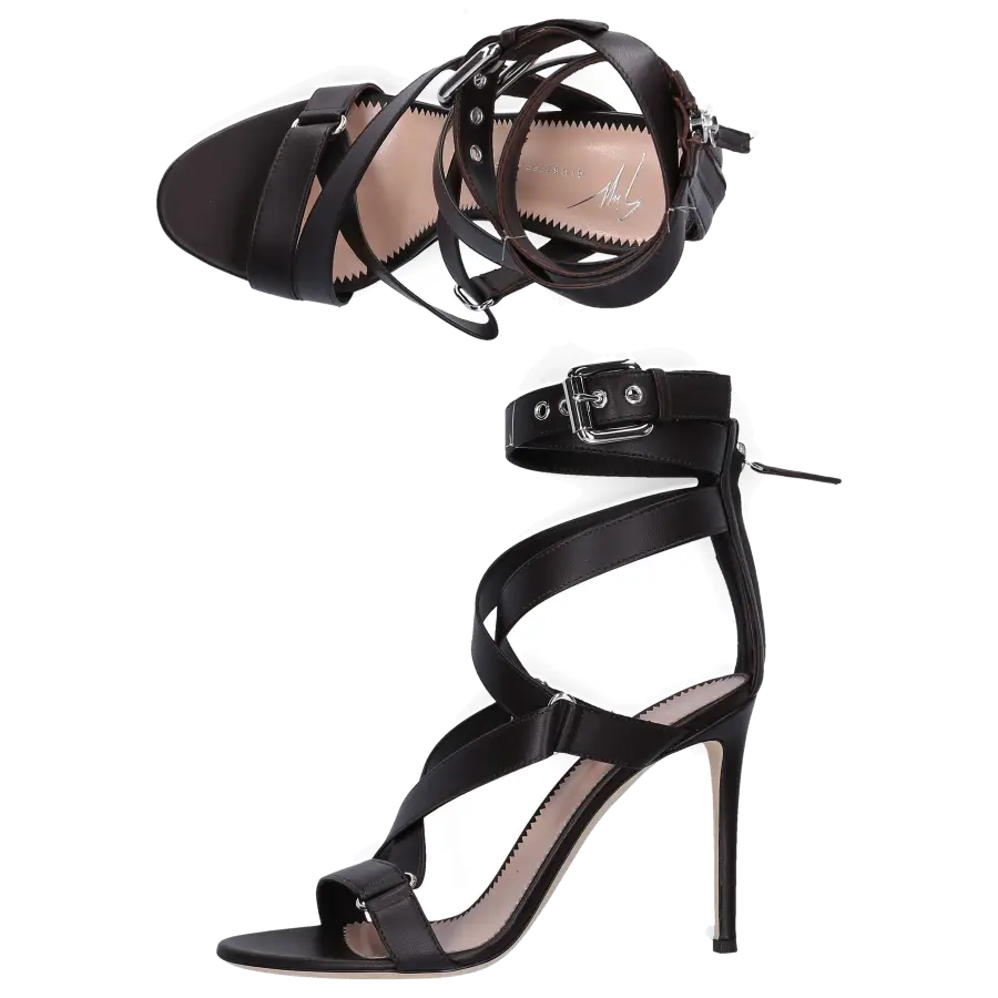 Giuseppe Zanotti - Riemchensandalen LARRISA Kalbsleder braun - braun