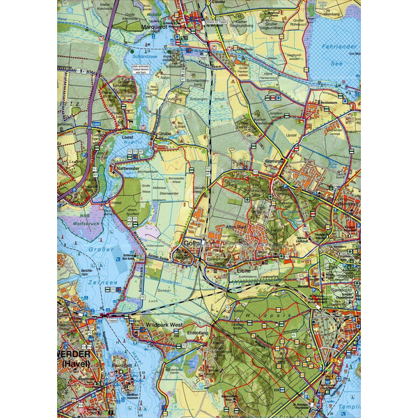 Rad-, Wander- und Gewässerkarten-Set: Havelseen 1 : 35 000 - Fahrradkarte