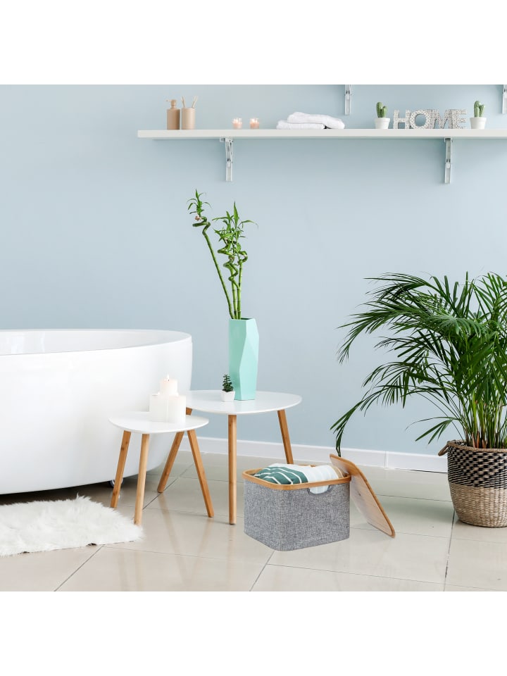 relaxdays Aufbewahrungskorb in Grau - (B)33 x (H)25 x (T)33 cm günstig kaufen onesize
