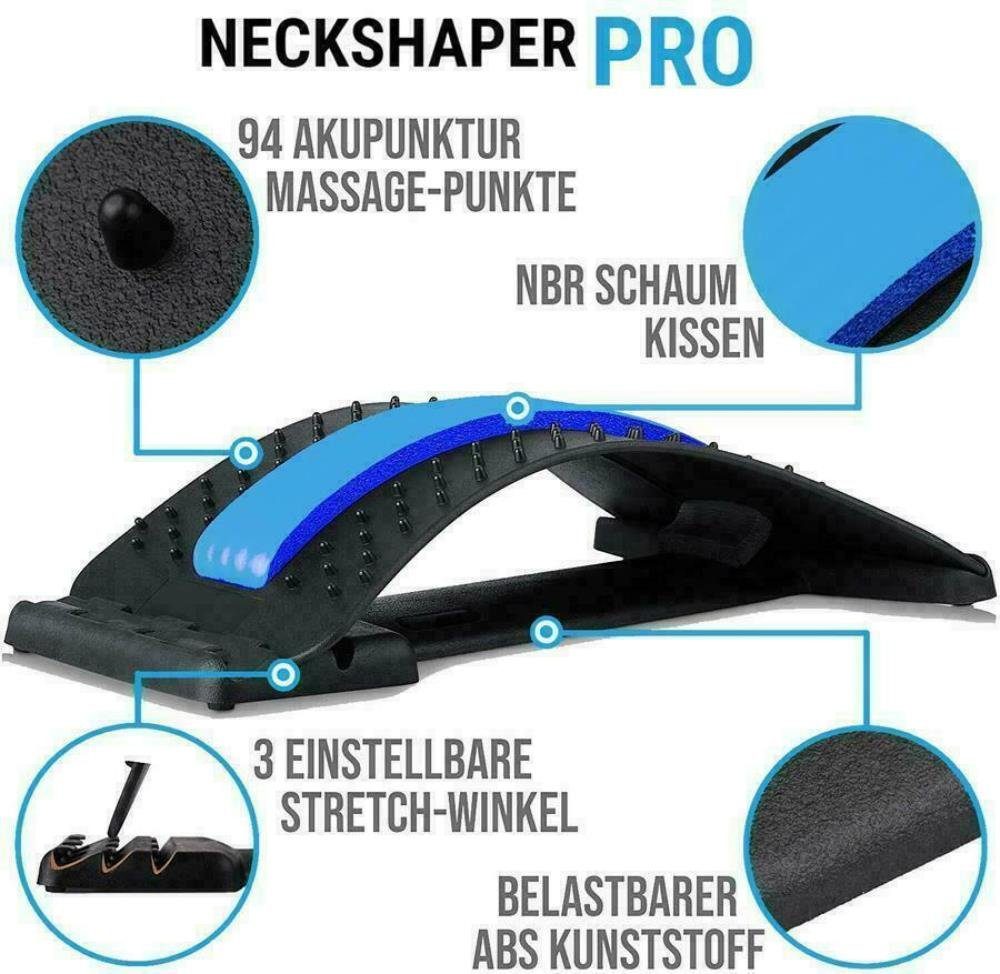 MAVURA Rückentrainer NeckShaper™ PRO Ergonomischer Nackenstrecker Rückenstrecker Nacken, (Rücken Massagegerät Massage), Rückendehner Rückentrainer Wirbelsäulenstrecker